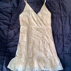 Beautiful lace ruffle mini dress